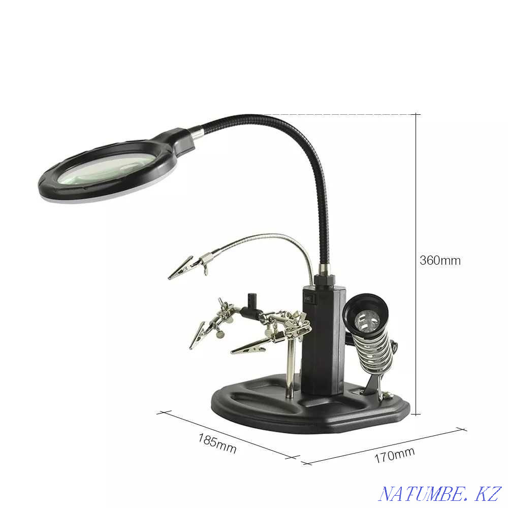 Tabletop bifocal magnifier 2.5x/4x-85mm third hand TE-802 Almaty - photo 7