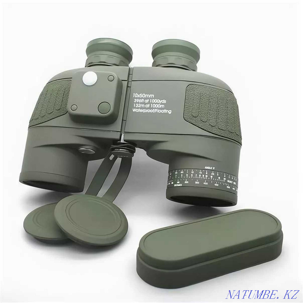 Binoculars Nato with compass, rangefinder 10x50. Kaspi RED/Installment Astana - photo 1