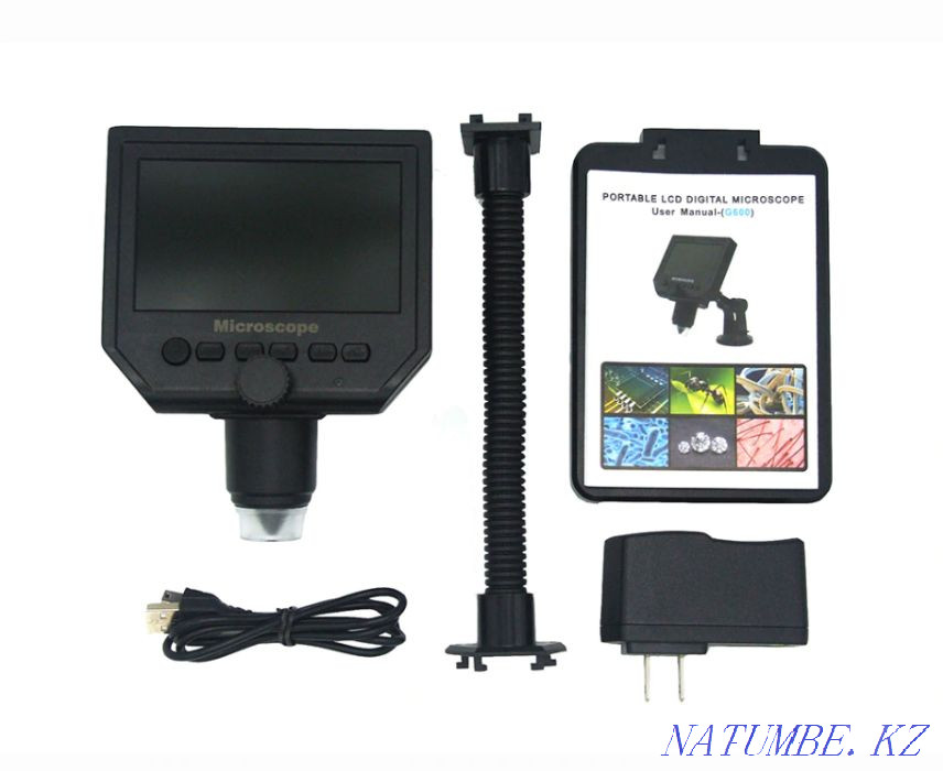 Digital microscope ( WITH DISPLAY ) 3.6MP magnification 600x Almaty - photo 2