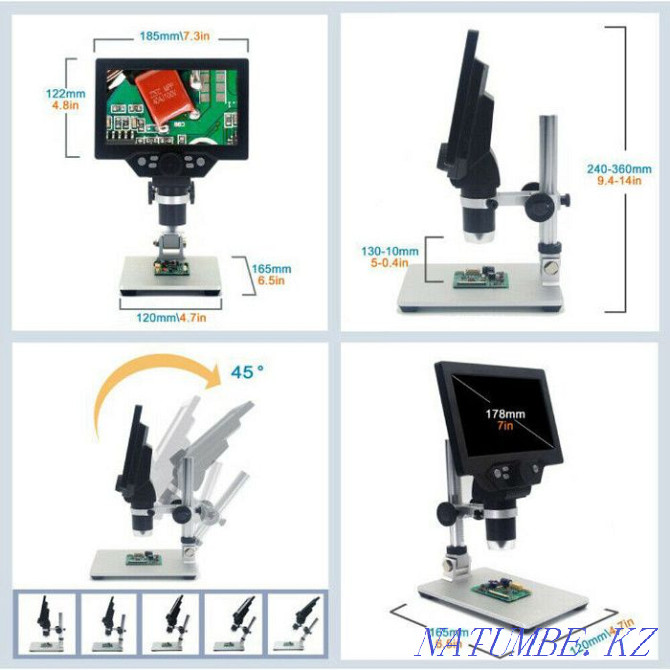 Digital microscope with 7 inch screen Almaty - photo 2