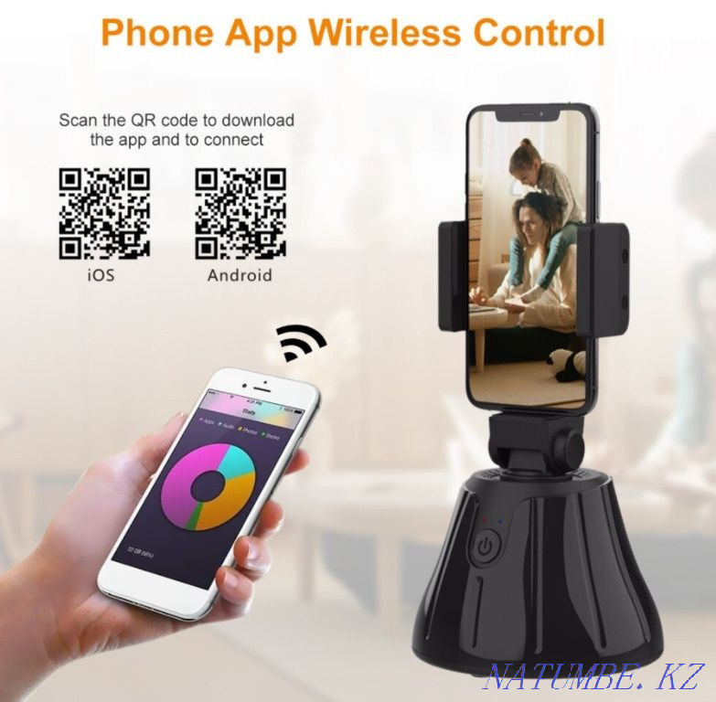 Қозғалыс сенсоры бар ақылды айналмалы телефон тірегі  Алматы - изображение 4
