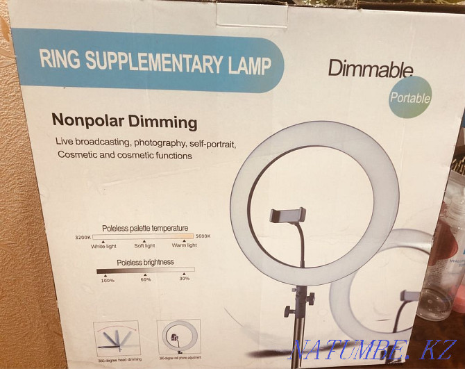 Ring lamp Dimmable lamp LED 36cm with tripod Ust-Kamenogorsk - photo 2