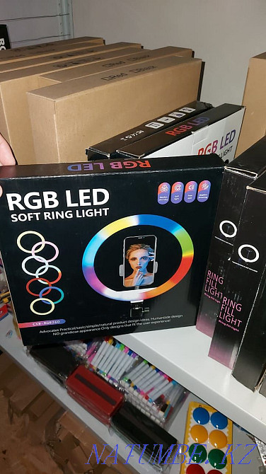 Ring lamp 26cm33cm, 38cm, 48cm. Color lamp rgb lamp 33cm, 26 Almaty - photo 3