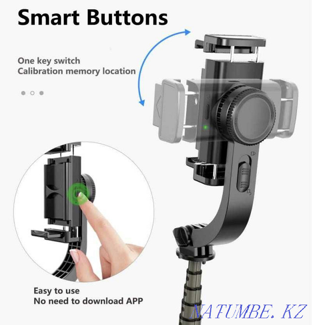 Gimbal L08 stabilizer for smartphones + monopod + tripod Almaty - photo 7