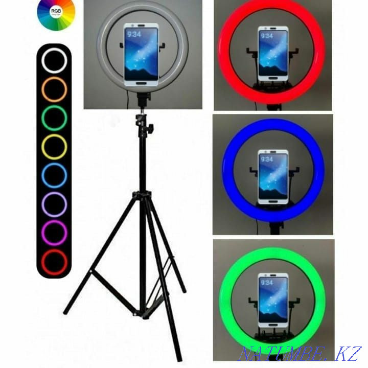 Новый RGB светодиодная лампа 26см с штативом Атырау - изображение 5