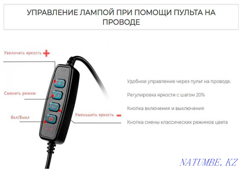 Ring lamp LC-16 II of the second generation with a mirror and a holder Astana - photo 7