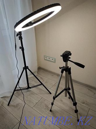 Tinoga tripod tripod for phone lamp holder photo video filming Almaty - photo 2