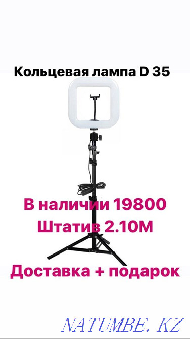 Tinoga tripod tripod for phone lamp holder photo video filming Almaty - photo 6