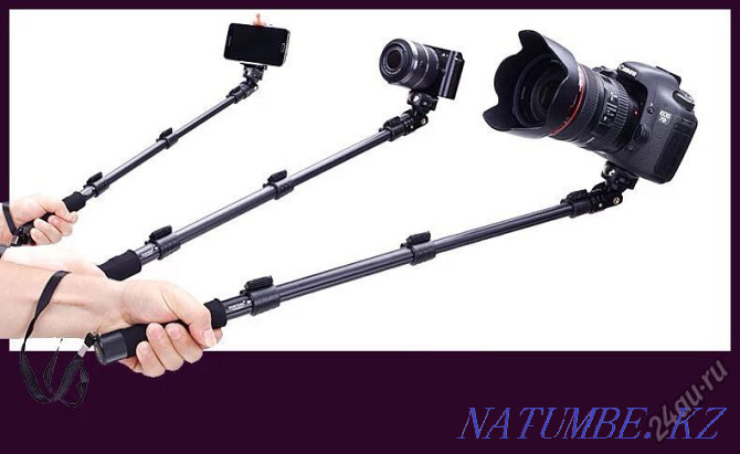 Monopod selfie stick tripod tripod phone stand stick go pro Almaty - photo 3