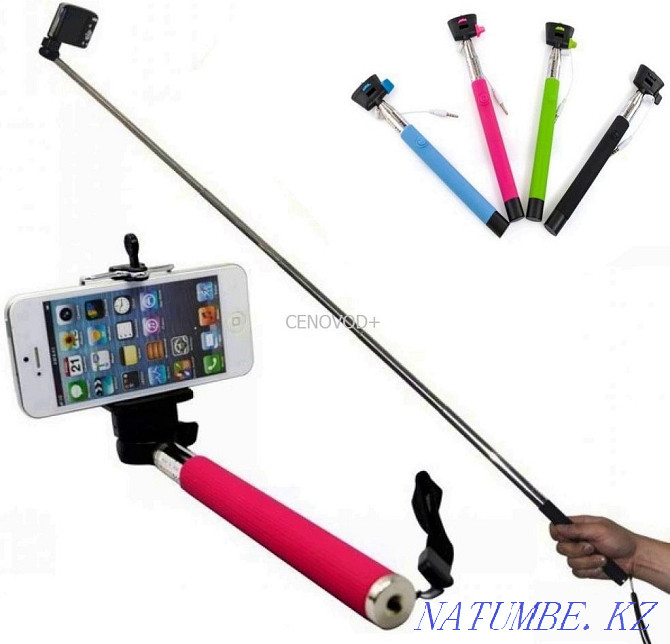 Monopod selfie stick tripod tripod phone stand stick go pro Almaty - photo 8