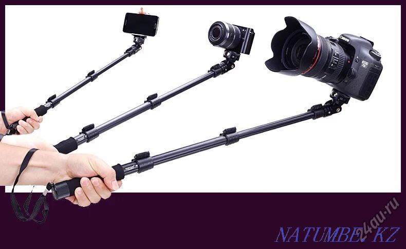 Моноподты селфи таяқшасы штативті штатив телефон тірегі таяқшасы go pro  Алматы - изображение 3