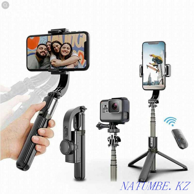 3in1 Gimbal L08 stabilizer for phone + monopod + tripod Almaty - photo 1