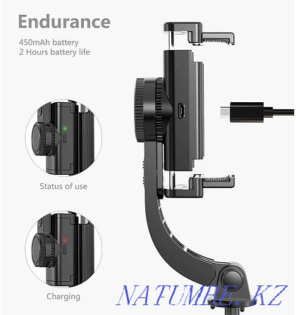 3in1 Gimbal L08 stabilizer for phone + monopod + tripod Almaty - photo 5