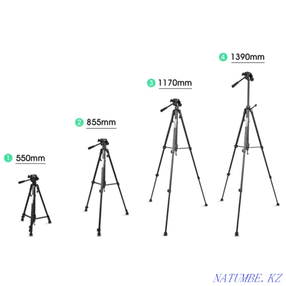Телефон мен камераға арналған штатив Candc 320 143 см  Астана - изображение 3