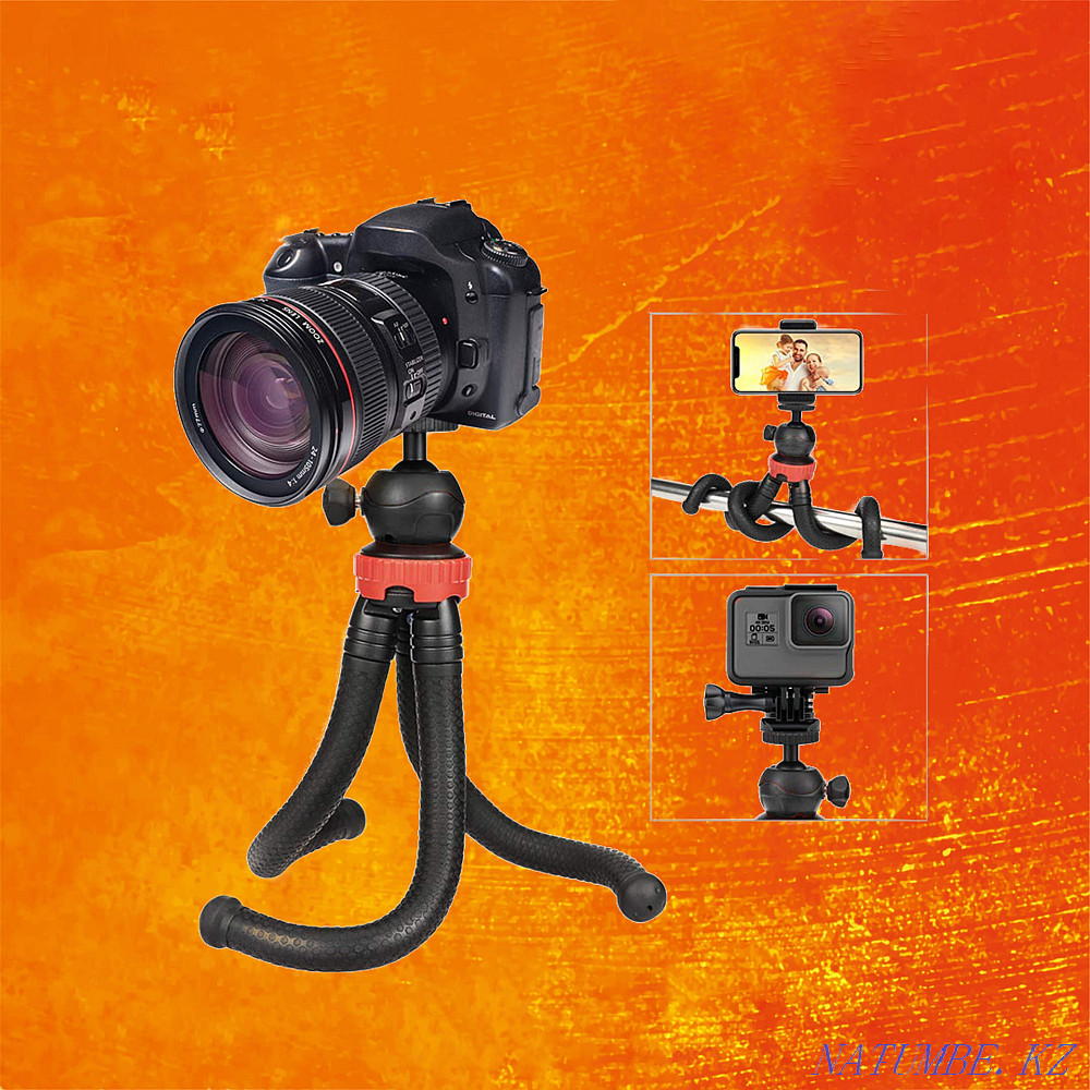Гибкий Штатив - joby gorillapod для экшн камер, телефонов, зеркалки Алматы - изображение 1
