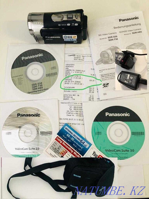 Prof. tripod NEVICA NV-3150TP, with bag, PANASONIC video camera, new Astana - photo 5