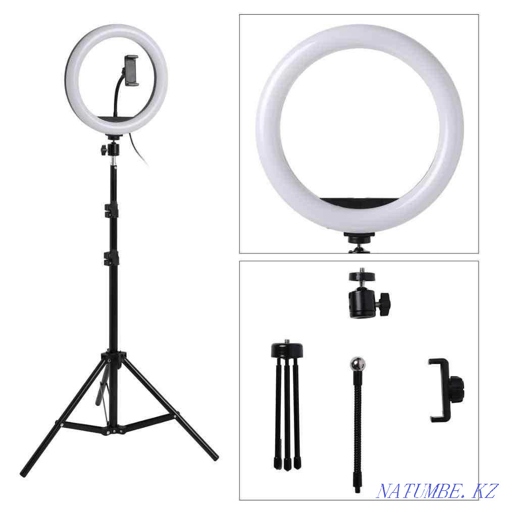 Кольцевая лампа на штативе 30см Рудный - изображение 1