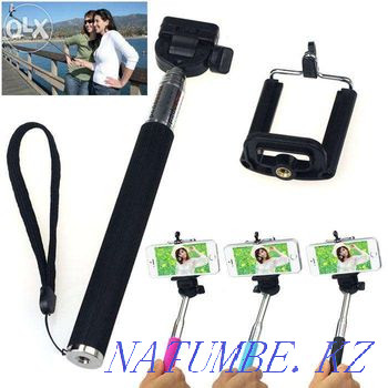 Монопод для селфи , алюминиевый сплав, выдвижной штатив для смартфонов Алматы - изображение 4