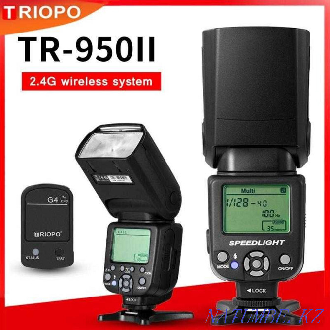 Triopo TR-950II + G4 әмбебап жарқыл 2.4G синхронизатор триггері  Алматы - изображение 1