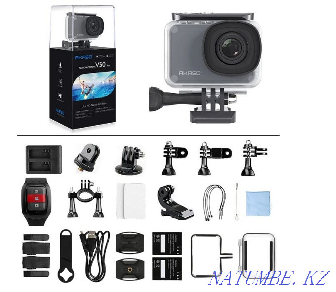 Продаю экшн камеру AKASO V50 Pro, 4K/30fps, 1080/60fps 20 МП Темиртау - изображение 1