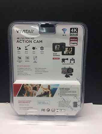 Экшен камера Vivitar 4K Ultra HD Action Cam 16MP DVR922HD-BLK-WM  Көкшетау