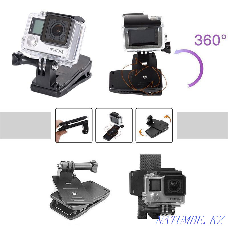 Clothespin for all action cameras - GoPro, SJCAM, Sony Almaty - photo 3