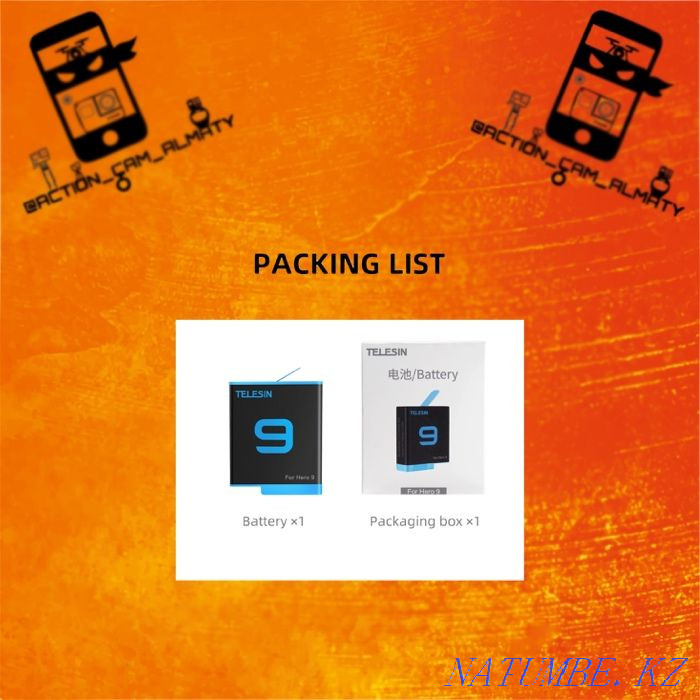 Charging box for 3 GoPro HERO8/7/6/5 TELESIN batteries Almaty - photo 8