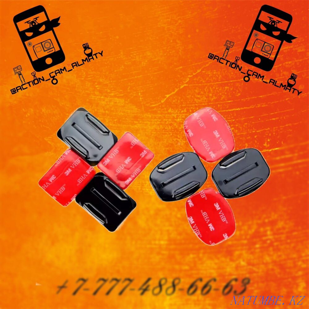Платформы на 3м клеи для экшн камер GoPro, Eken, SJCAM Алматы - изображение 1