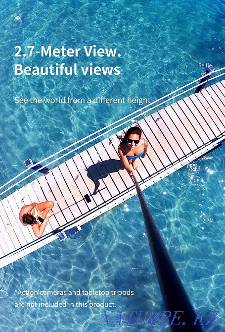 Telesin carbon monopod 2.7 meters for GoPro max and 360 cameras Almaty - photo 2