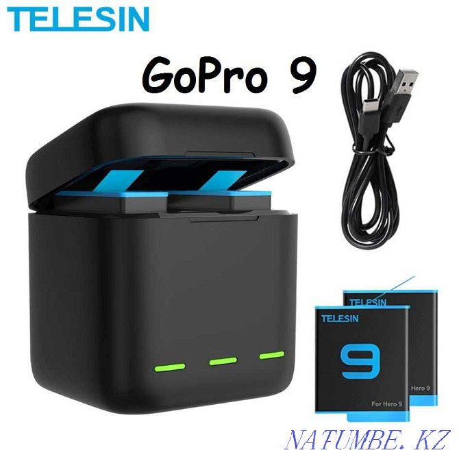 Battery ( Battery ) + charger for Gopro 5 / 6 / 7 / 8 / 9 TELESIN Almaty - photo 2