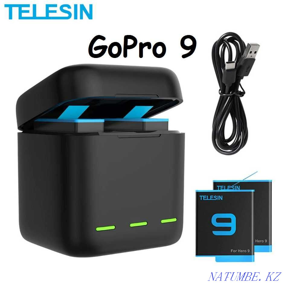 Battery ( Battery ) + charger for Gopro 5 / 6 / 7 / 8 / 9 TELESIN Almaty - photo 2