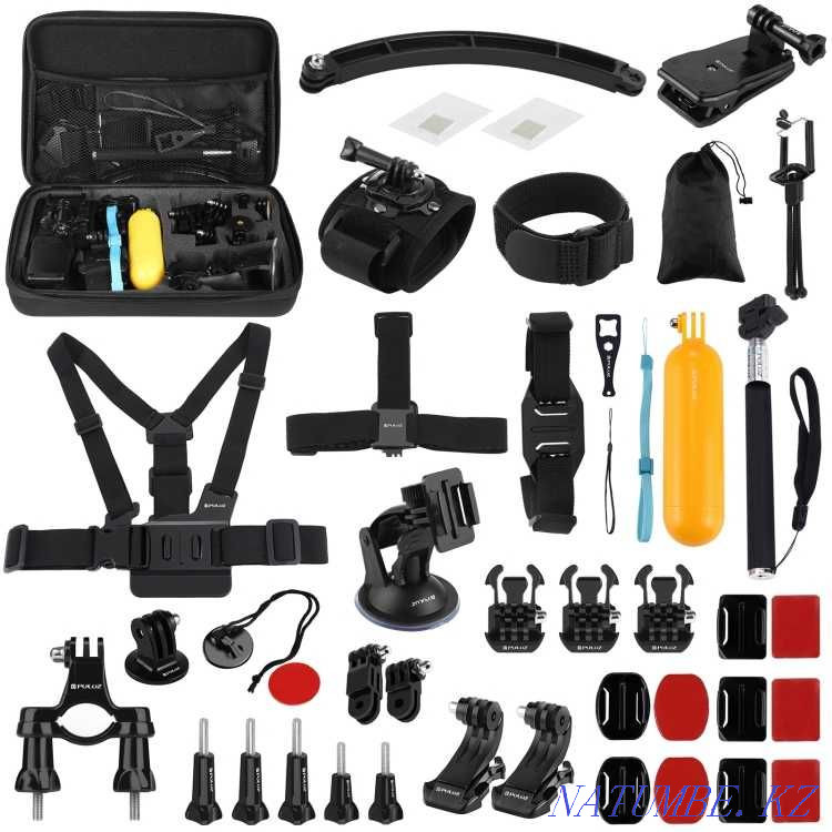Set of mounts for Gopro, Xiaomi Yi, SJCAM, H9/H9R, DJI action cameras. Almaty - photo 1
