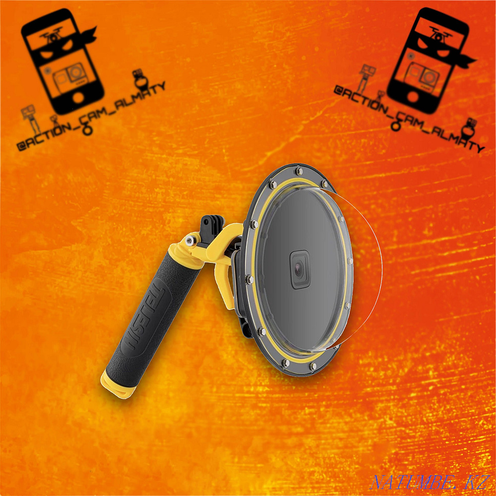 Купол-полусфера для GoPro Hero 10/9 Black Telesin. Поплавок Алматы - изображение 1