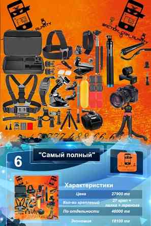 Прищепка для всех экшн камер GoPro, Sony FDR, DJI Osmo Action Almaty