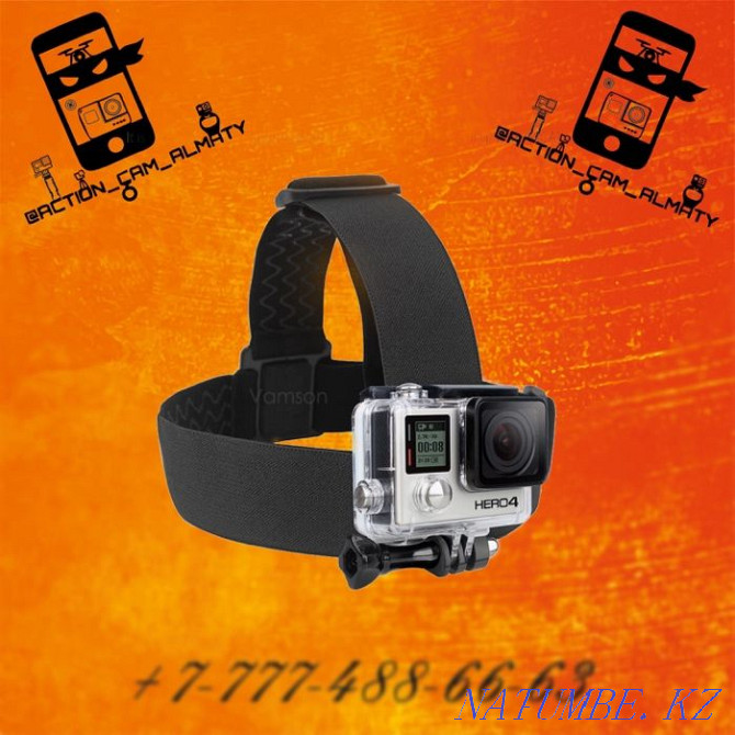 Комплект - крепление на грудь + голову для экшн камера GoPro, SJCAM Алматы - изображение 3