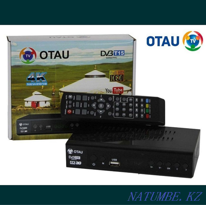 Otau TV receiver. Digital set-top box OTAU TV. 28 Free channels. Almaty - photo 1