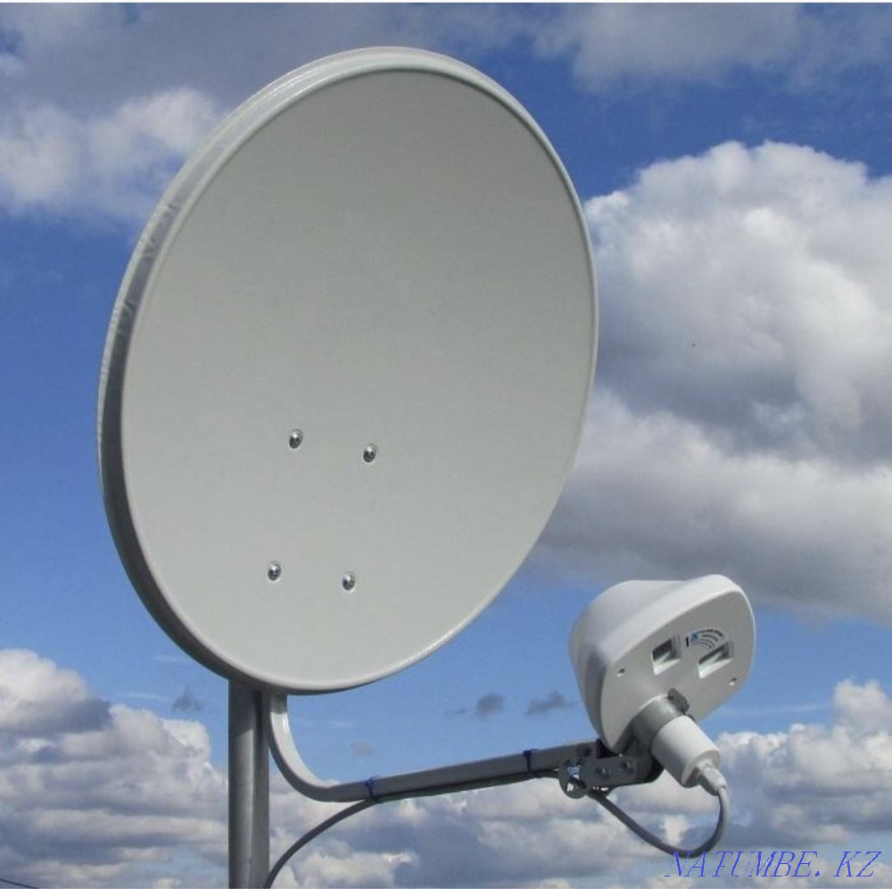 Спутниковая антена 60 см, заводской тюнер . Семей - изображение 1