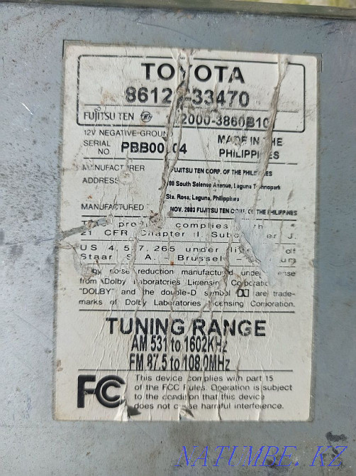 Магнитола штатная от Тайоты камри 30 Актобе - изображение 2