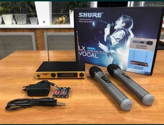 Микрофонная система SHURE. Беспроводные микрофоны. Kaspi Red  Алматы