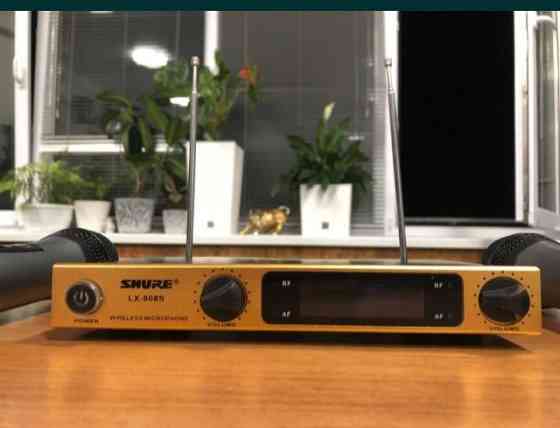 Микрофонная система SHURE. Беспроводные микрофоны. Kaspi Red  Алматы