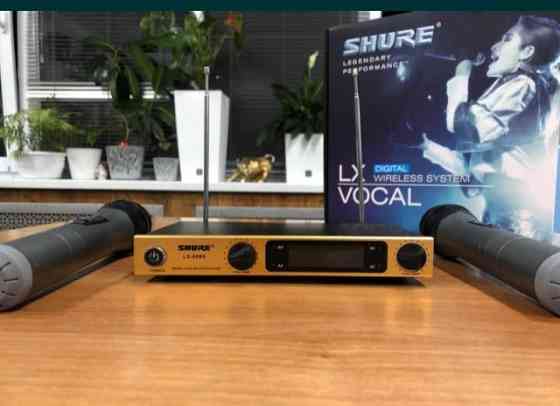Микрофонная система SHURE. Беспроводные микрофоны. Kaspi Red  Алматы