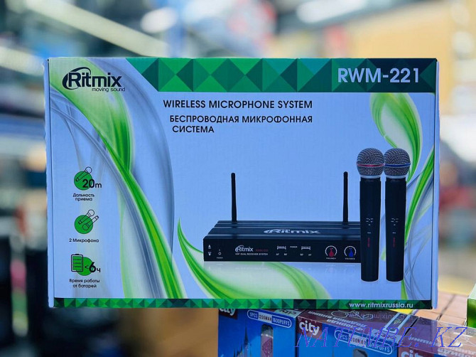 Ritmix RWM-221 сымсыз микрофон  Алматы - изображение 6