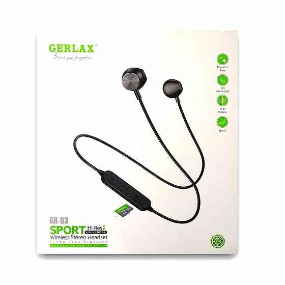 Спортивные наушники Gerlax GH-03 | Bluetooth наушники с MP3 Karagandy