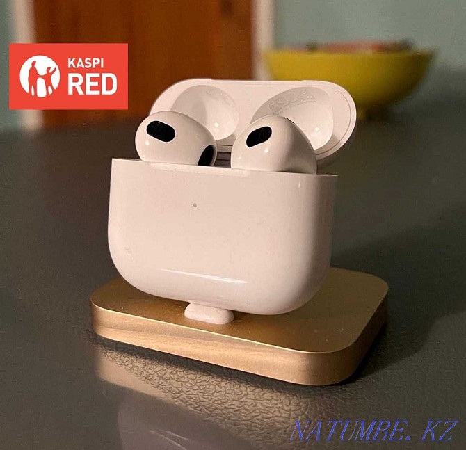 Бөліп төлеу ҚЫЗЫЛ! ЖАҢА Apple AirPods 3 Premium EAC! Жаңа құлаққаптар ауа нүктелері  Тараз  - изображение 4