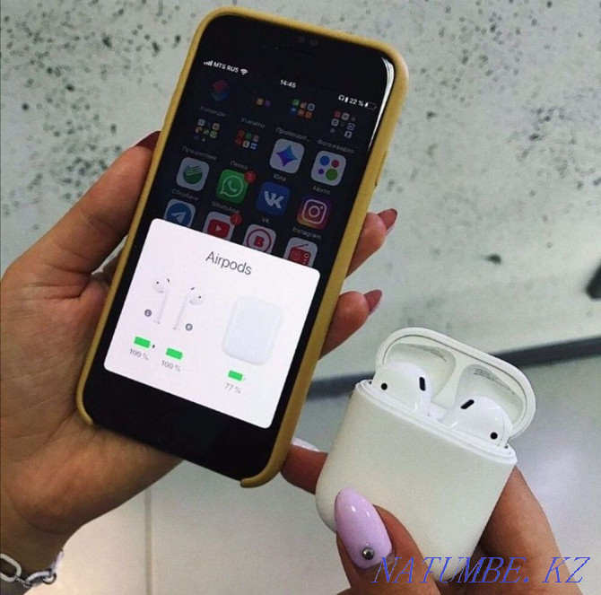 +ПАДАРУНАК AirPods 2 Lux VIP Premium 1:1 Падабенства 99% Навушнікі Алматы - photo 2