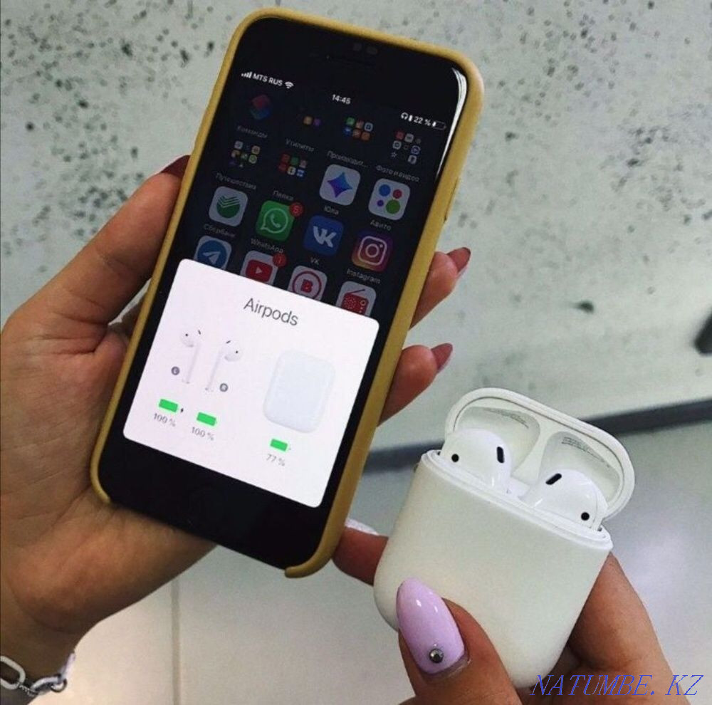 +ПОДАРОК AirPods 2 Lux VIP Premium 1:1 Сходство 99% Наушники Алматы - изображение 2