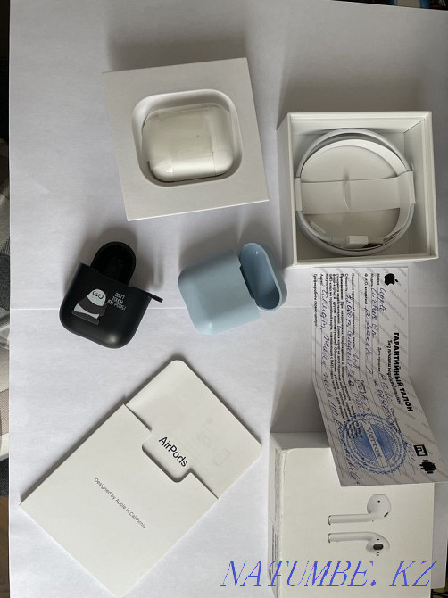 Airpods 2, толық жинақ + 2 қорап  Алматы - изображение 1