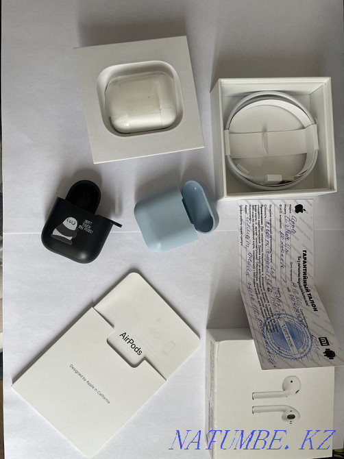 Airpods 2, толық жинақ + 2 қорап  Алматы - изображение 2