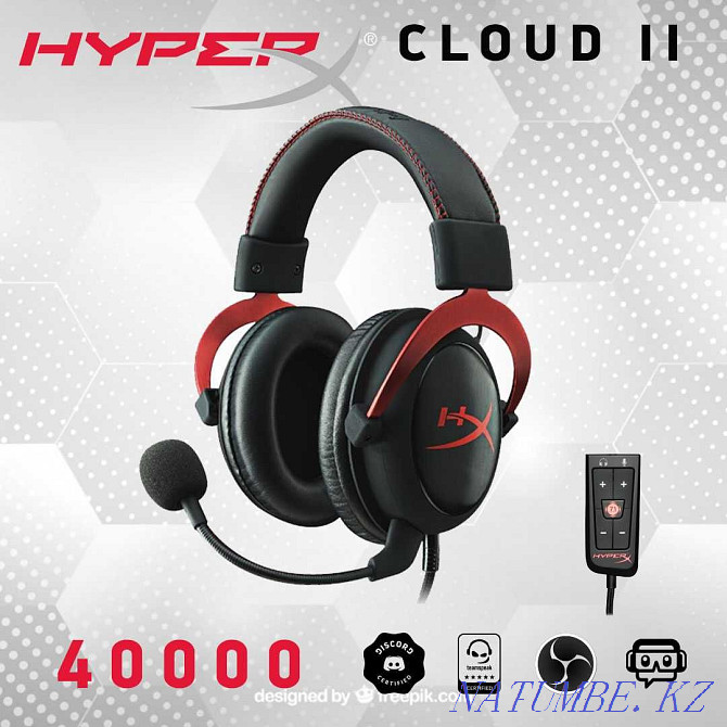 Headphones HyperX Cloud II! Almaty - photo 1