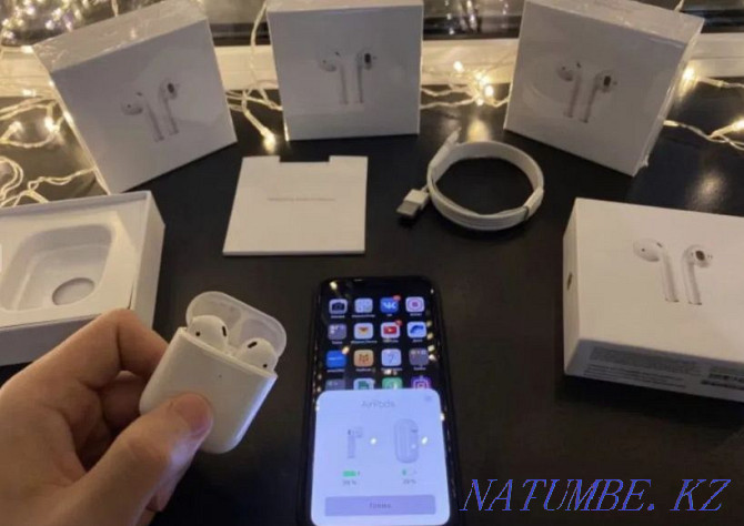 Супер сыйлық! AirPods 2 LUX Premium AirPods PRO сымсыз iphone  Тараз  - изображение 3